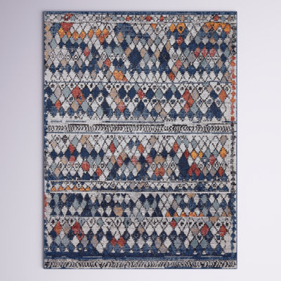 Tapis bleu marine / beige Allenvale
