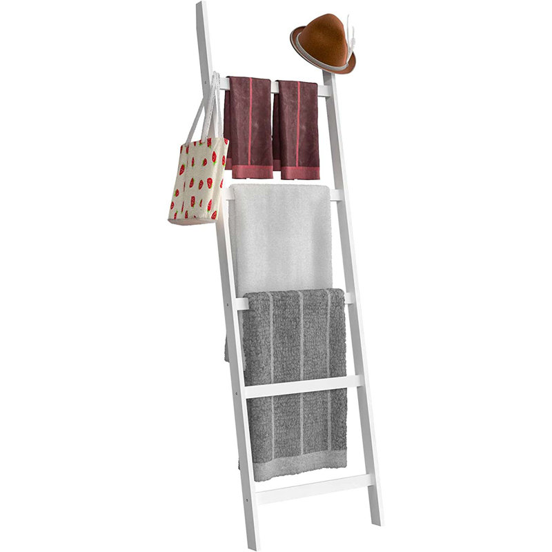 Porte-serviettes sur pied en bois 0
