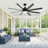 Jamii-Leigh Large Indoor/Covered Outdoor Modern Ceiling Fan with Led Lights and Remote, 6-Speed, Reversible Quiet DC Motor, Timer, 8-ABS-Blade-2039304821-2030655099-2041658774