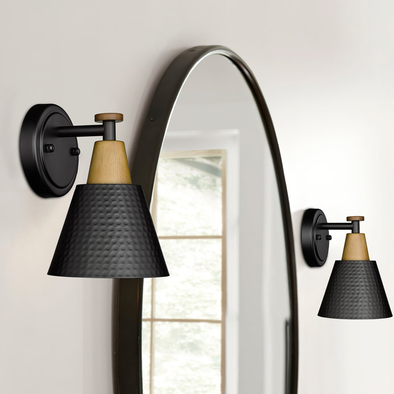 Applique murale pour meuble-lavabo noir 1 lumière Mudge, Noir