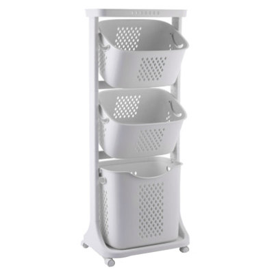 Berges Plastic Laundry Room Organizer with Wheels