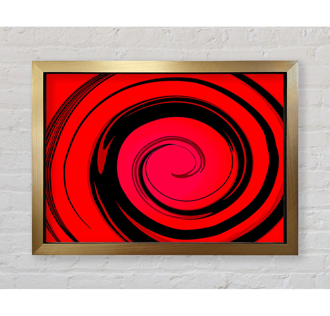 Red Liquid Swirl - Einzelner Bilderrahmen Kunstdrucke