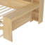 Lit de jour en bois avec tablettes de rangement, lit multifonctionnel avec lit gigogne et bureau-877092961-877092960
