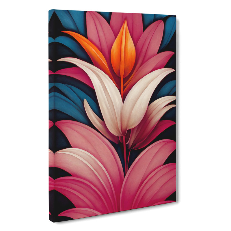 The Lively Flowers - Wrapped Canvas, 50cm H x 35cm W x 3cm D