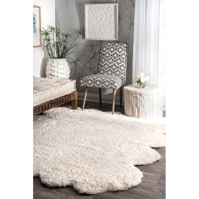 183 cm x 213 cm Faux Sheepskin Hand Woven Area Rug