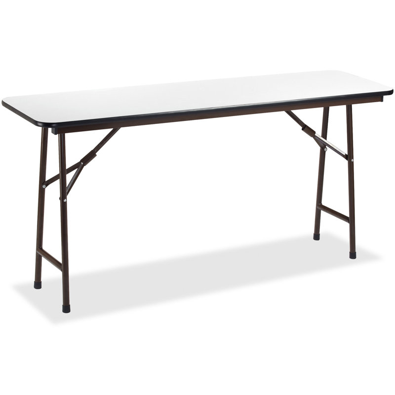 Table pliante rectangulaire, Acajou, H 19,09 po x l 73,62 po x P 2,48 po