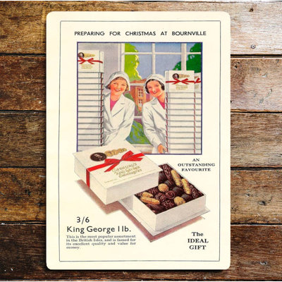Cadburys Chocolate Preparing For Chistmas - No Frame Print on Metal