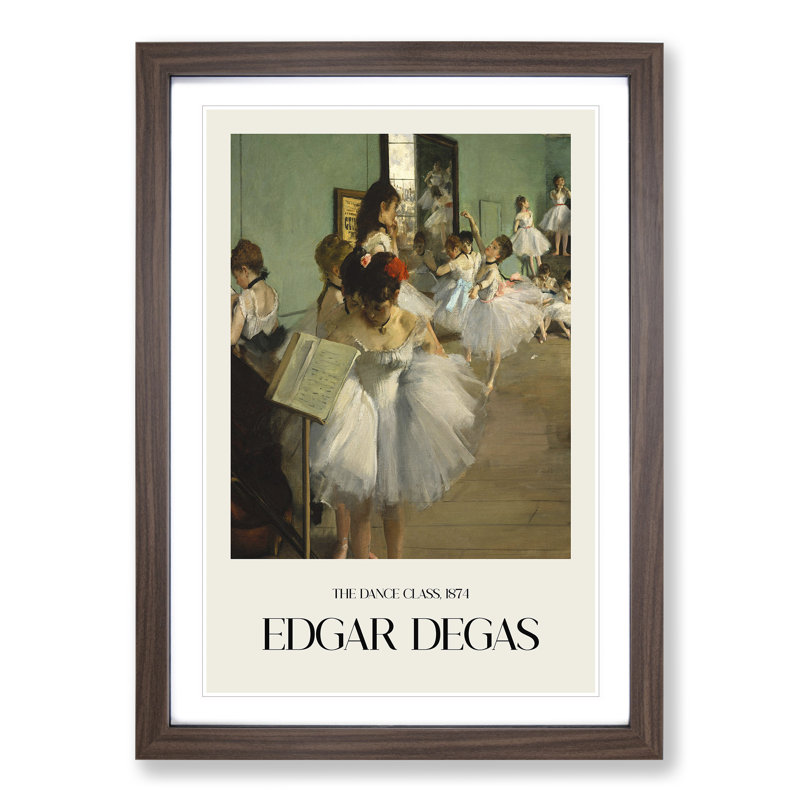 The Ballet Class Vol.2 by Edgar Degas - Picture Frame Painting, 65cm H x 48cm W x 2cm D, Walnut Framed