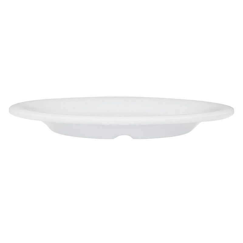  Assiette à salade ou à dessert en mélamine 7,5 po, 12 pièces, Blanc diamant