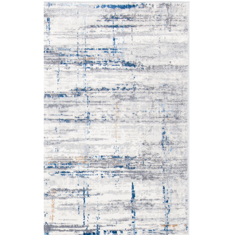 Amelia Cotton Abstract Rug, Square 6'7"