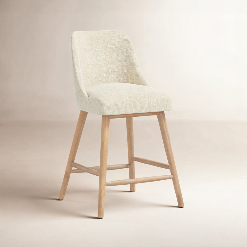 Tabouret de bar et de comptoir Gallie, Tabouret de comptoir (hauteur de siège de 27 po), Tweed Sustain® toile Milsap
