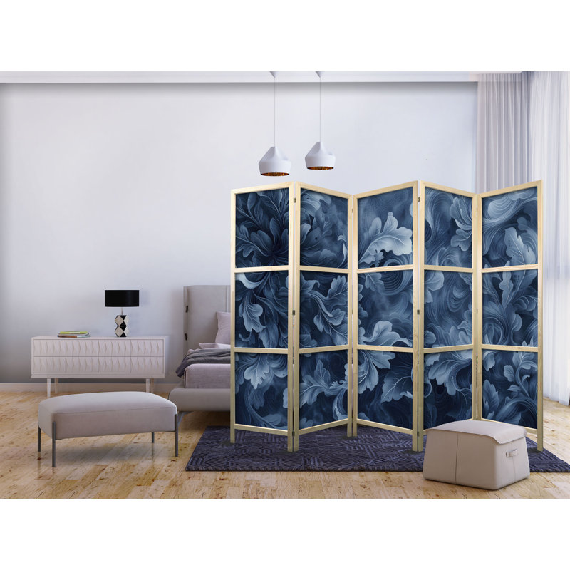 171cm H Solid Wood Folding Room Divider, 171cm H x 225cm W x 1.2cm D
