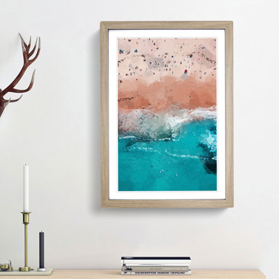 Bondi Beach in Australia in Abstract - Framed Print
