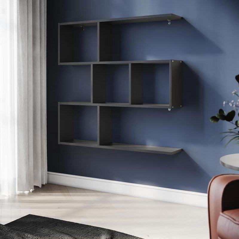 80cm H x 81.5cm W Bookcase, Black
