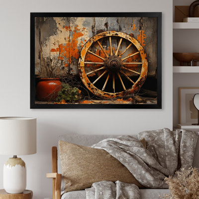 " Orange Old Cart Wheels I "