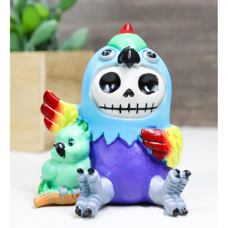 Figurine Furrybones Rio Polly le perroquet Ara bleu