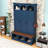 Hall Tree with Bench, 3 Hidden Cabinets and 5 Hooks-129389709
