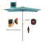 Parasol de marché rectangulaire lumineux 9 pi 10 po x 6 pi 6 po Sikeston-2065313215