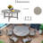 61.45" Patio Aluminum Round Dining Table With Umbrella Hole For 6 Person-1019856211
