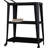 Black, 3 - Tiered, Industrial Dining Cart, All Metal Frame, Swivel Wheels, Easy Movement, Room Black Handle, Metal, Ample Space, Kitchen
