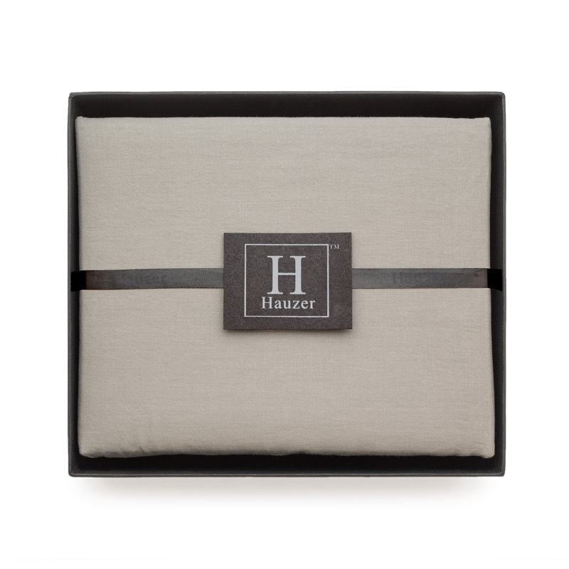 HAUZE OF WASHED 100% Cotton Sheet Set, King, Gray