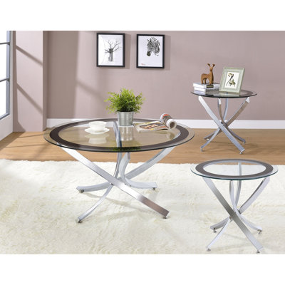3-piece Round Coffee and End Table Set