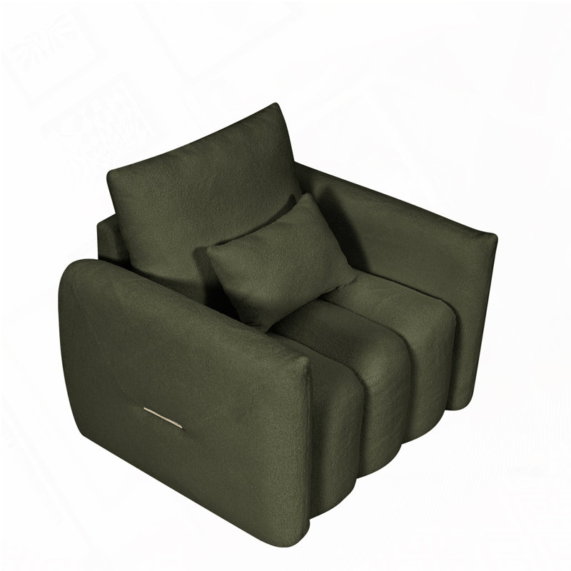 Teddy Upholstered Lounge Chair, Army Green