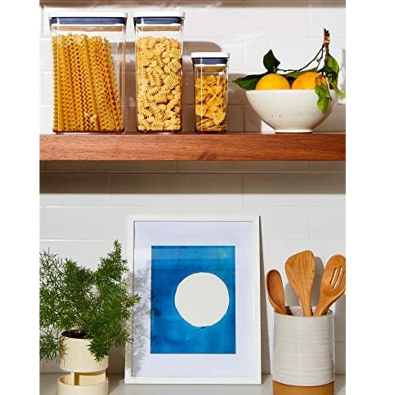 Oxo Good Grips Pop Container - Airtight Food Storage - Big Square Medium 4.4 Qt Ideal For 5lbs Of Flour Or Sugar