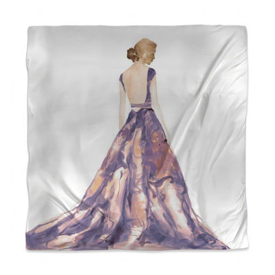 Romantic Purple Prom Dress Duvet Cover - Home Decor Bedding