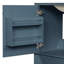 Meuble-lavabo de 36 po avec lavabo en céramique, panneau de fibres à densité moyenne et base en bois massif, 3 tiroirs et armoire avec tablettes, finition peinte gris-bleu, meuble-lavabo autoportant avec trous de robinet de 4 pouces