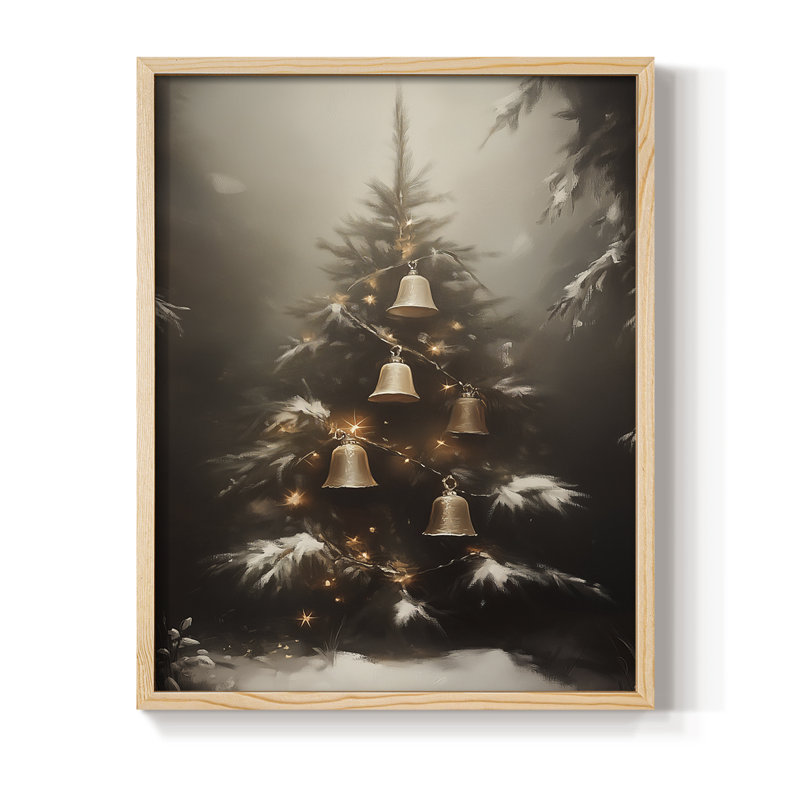 Art des Fêtes de Noël - série 2-CCGCLXVI, reproduction encadrée - bois massif, H 21 po x l 17 po, Naturel