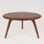Table basse ronde en bois de noyer Dimauro, style Mid-Century moderne-1619058805
