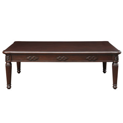Espresso Coffee Table with Turned Legs