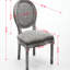De 2 chaises de salle à manger à structure olive en bois d'hévéa massif de style français avec peinture à dossier olive et coussins peints pour une pièce charmante