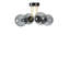 Lustre en métal élégant, finition noire et fumée, 17,7 po de diamètre x 11,8 po de hauteur | Douille E27, 40 W maximum | Luminaire élégant pour le salon, la salle à manger et le vestibule | Conception moderne, indice de protection IP20-395135455-395135454-384635485