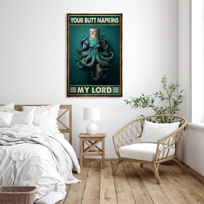 Octopus Your Butt Napkins My Lord 1 - 1 Piece Rect " Octopus Your Butt Napkins My Lord 1 " Graphic Art