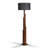Nordic Black / Walnut Drum Shade Floor Lamp