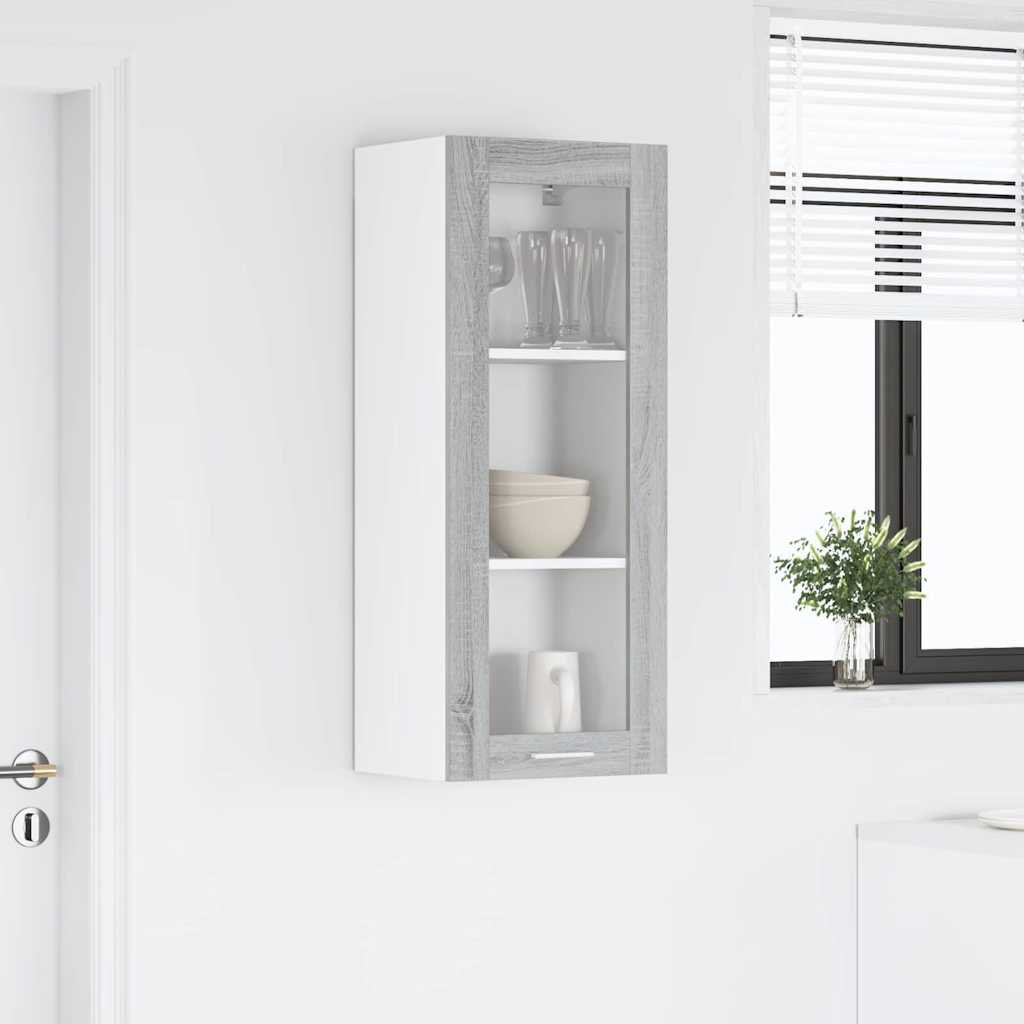 Vidaxl Hanging Cabinet With Storage Riga Smoked Oak 40 X 31 X 100 Cm
