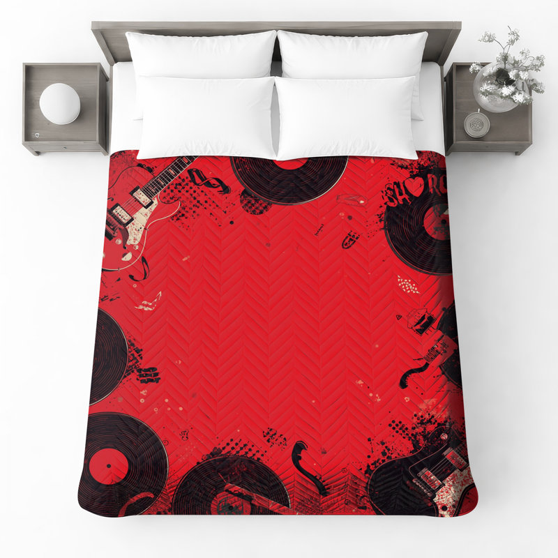 Couvre-lit matelassé pour guitare électrique, Double