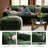 Amabilia 5-Piece 153'' L-Shaped Comfy Cloud Modular Sectional Sofa With Removable Ottomans-Chenille Fabric-Green-1507423681