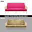 Housse pour canapé-lit réversible en tissu de polyester réversible avec fermeture à glissière 3 côtés-96484502-87758523