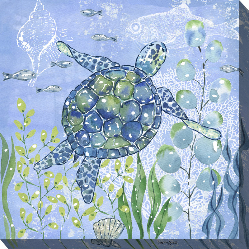 Tiny Turtle Outdoor Canvas Art