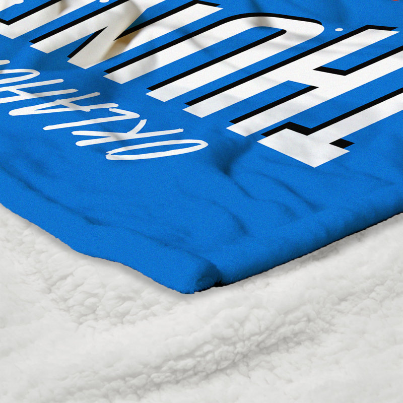 NBA Oklahoma City Thunder Champs - Jeté en sherpa à gain de soie net - 50 x 60 pouces
