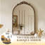 Miroir rétro antique en or antique, élégant miroir mural à cadre en métal-265789752