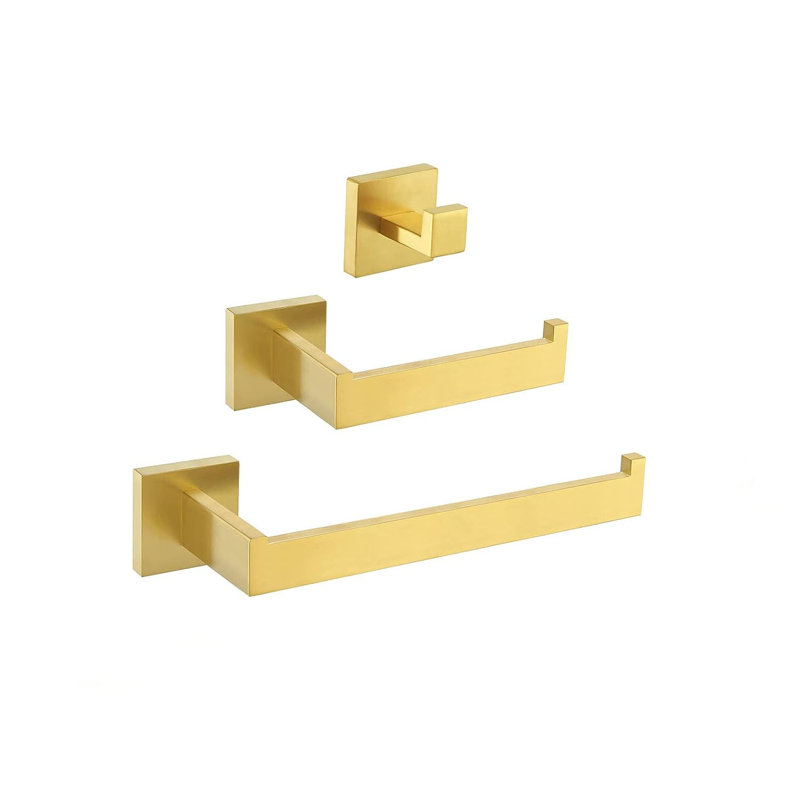 Ensemble de quincaillerie de salle de bain 3 pièces, Or