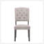 Ensemble de 2 chaises d'appoint en lin beige et chêne gris patiné Bernard-780962272