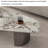 Unique-shaped minimalist marble coffee table-471311681