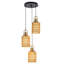 Luminaire suspendu en rotin 3 lumières Boho-570491297