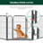FXW Aster Dog Playpen Designed for Yard, 32inch 8 Panels-94128452