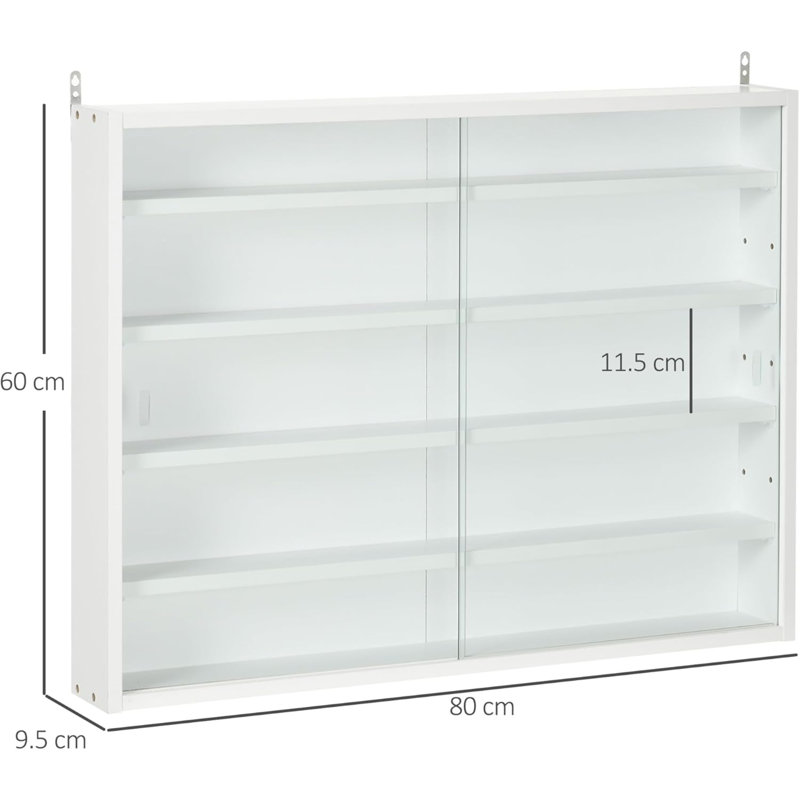 Alyissa 5 Piece Floating Shelf, White